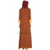 Printed long Dress in dual color- Maroon-Mustard Printed long Dress in dual color- Maroon-Mustard